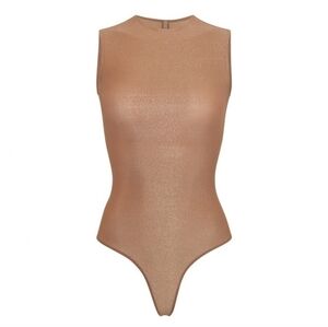 SKIMS SHIMMER CREW NECK BODYSUIT SIENNA 3x BS-CRW-1535